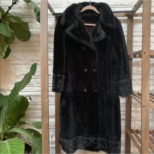 Rare size! Vintage Long Faux Fur Coat